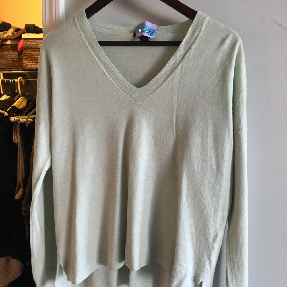 JCrew Aqua Merino Wool Sweater